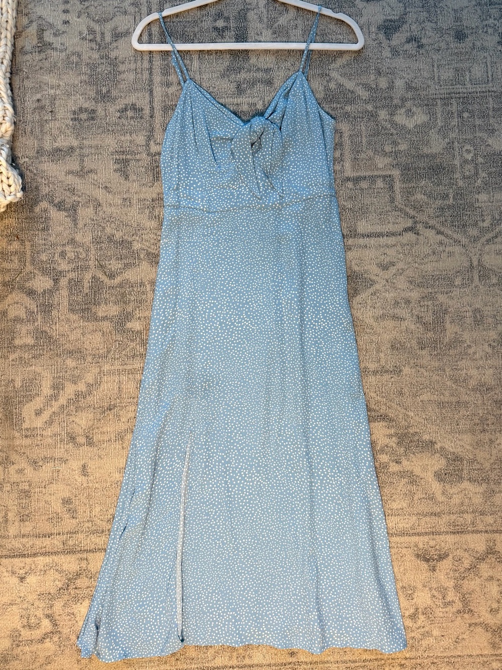 & Other Stories Sky Blue Spotted Maxi Dress